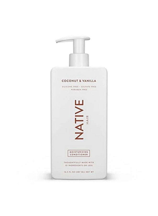 Coconut & Vanilla Moisturizing Vegan Conditioner Clean Sulfate Paraben And Silicone Free 16.5 Fl Oz