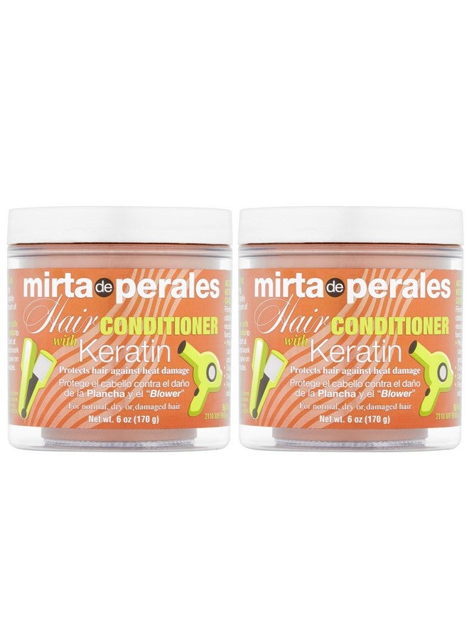 Mirta De Perale Hair Conditioner With Keratin 6 Oz ( Pack Of 2)