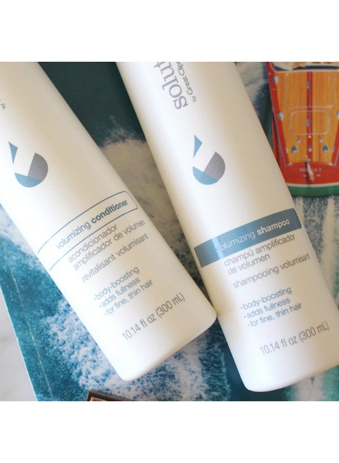 Solutions Volumizing Conditioner 10Oz ; Adds Volume Thickness & Shine ; For Fine Thin & Oily Hair