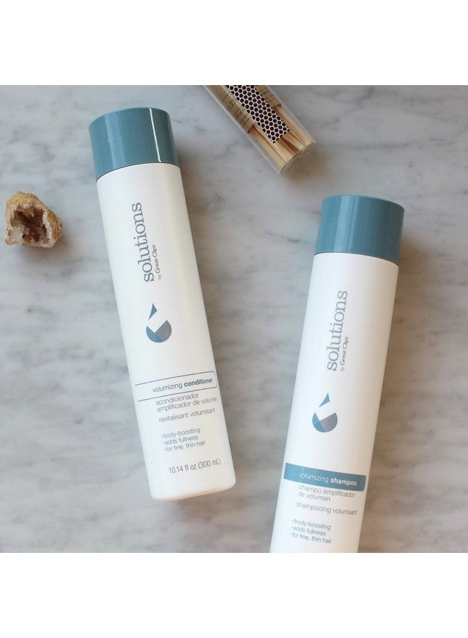 Solutions Volumizing Conditioner 10Oz ; Adds Volume Thickness & Shine ; For Fine Thin & Oily Hair