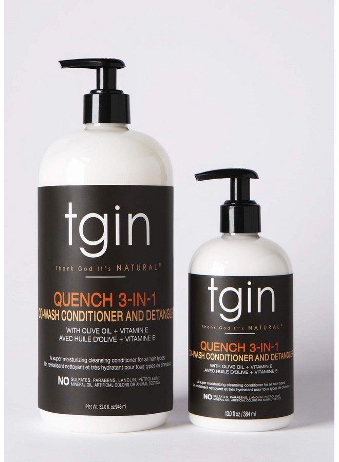 Tgin Quench 3In1 Cowash Conditioner And Detangler For Dry Hair Curly Hair 13 Oz