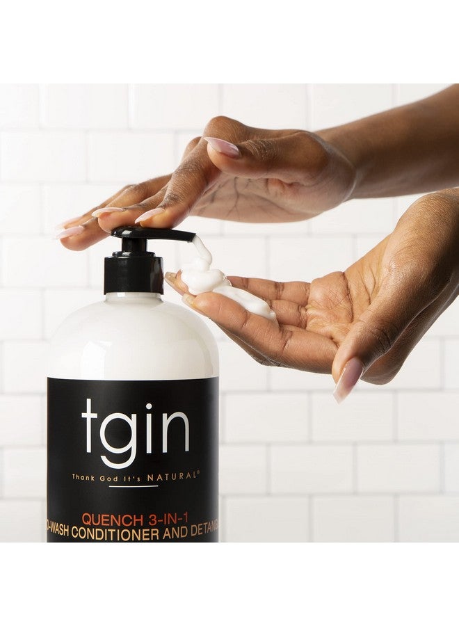Tgin Quench 3In1 Cowash Conditioner And Detangler For Dry Hair Curly Hair 13 Oz