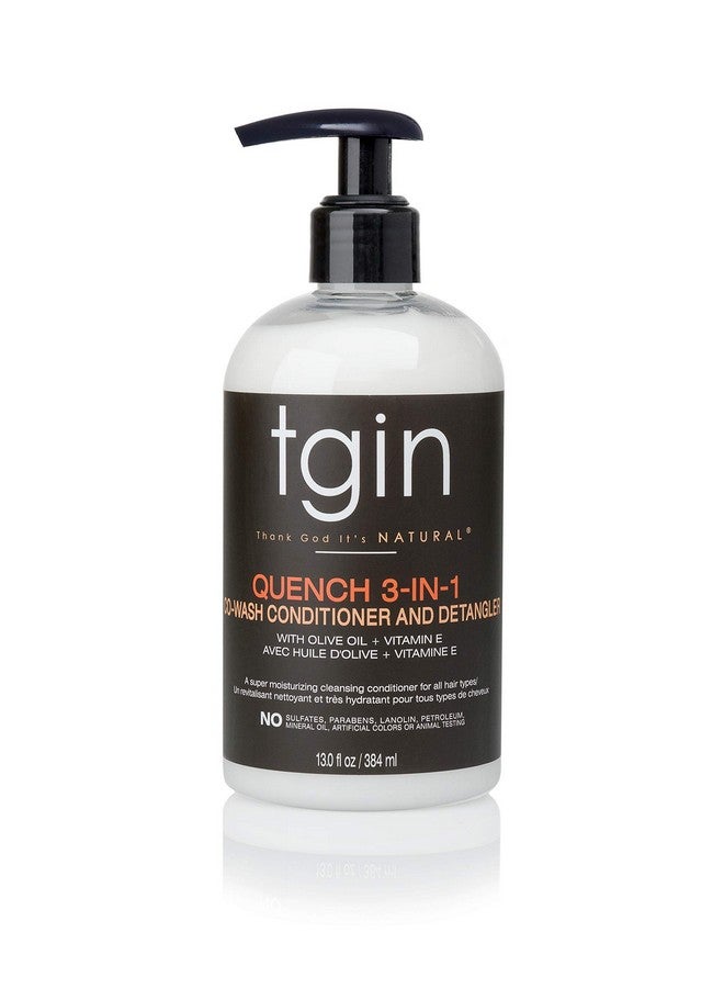 Tgin Quench 3In1 Cowash Conditioner And Detangler For Dry Hair Curly Hair 13 Oz
