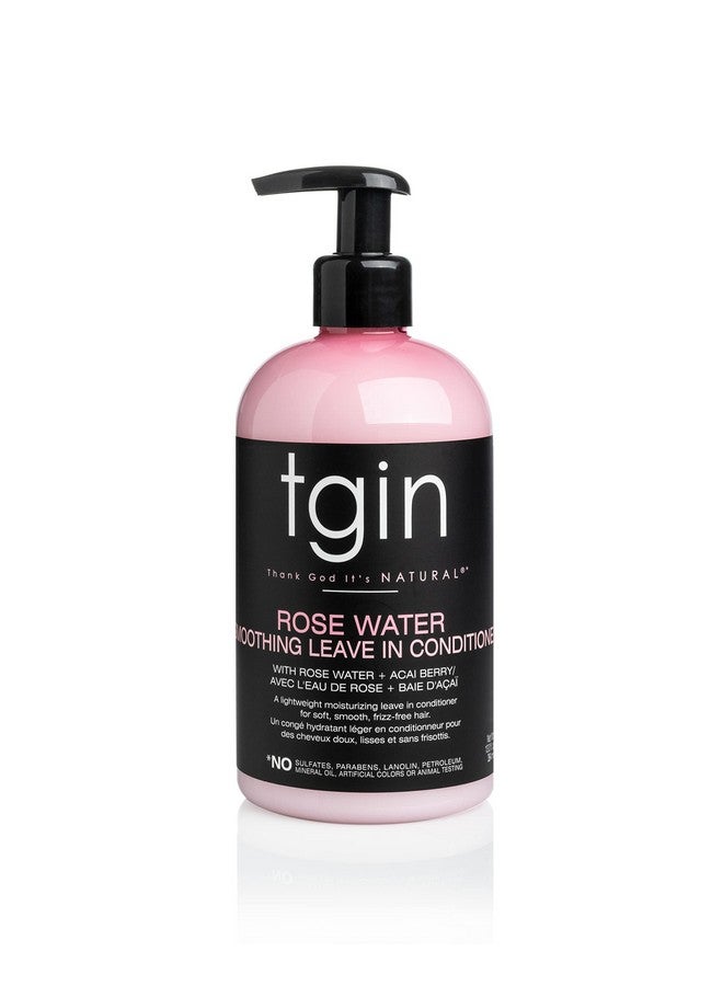 Tgin Rose Water Smoothing Leavein Conditioner For Natural Hair Protective Styles Curls Waves Detangler Great For Low Porosity Hair Fine Hair 13Oz