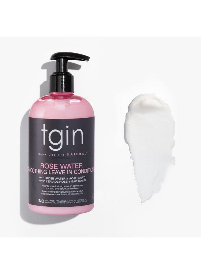 Tgin Rose Water Smoothing Leavein Conditioner For Natural Hair Protective Styles Curls Waves Detangler Great For Low Porosity Hair Fine Hair 13Oz