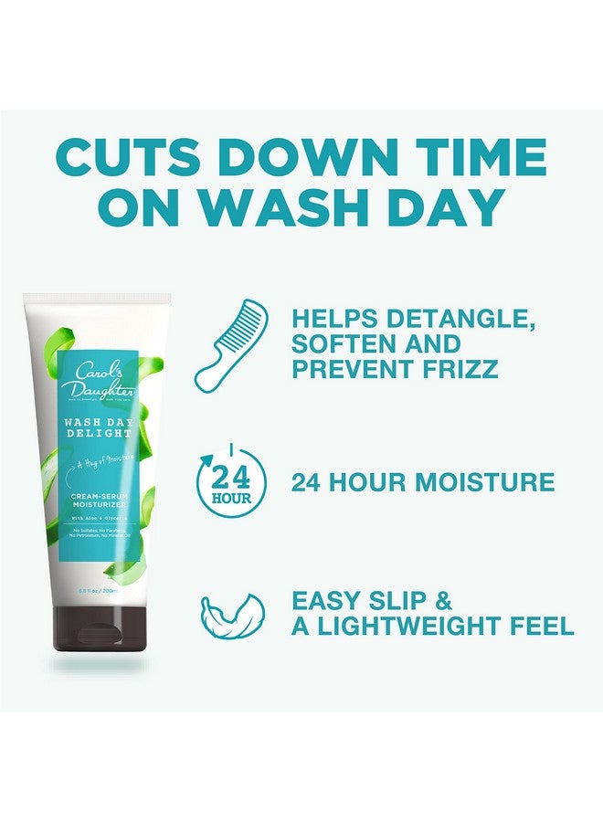 Wash Day Delight Cream Serum Hair Moisturizer For Curly Hair Antifrizz Made With Aloe And Glycerin 6.8 Fl Oz