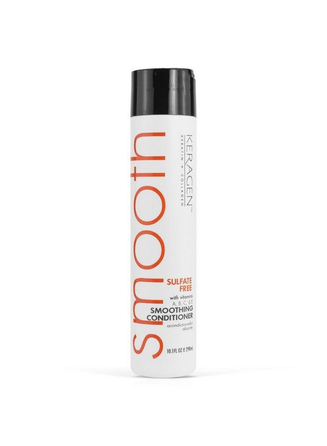 Smoothing Conditioner With Keratin And Collagen For All Hair Types Sulfate Free 10 Oz Moisturizes Strengthens Protects Color And Repair Panthenol Vitamins And Jojoba Oil