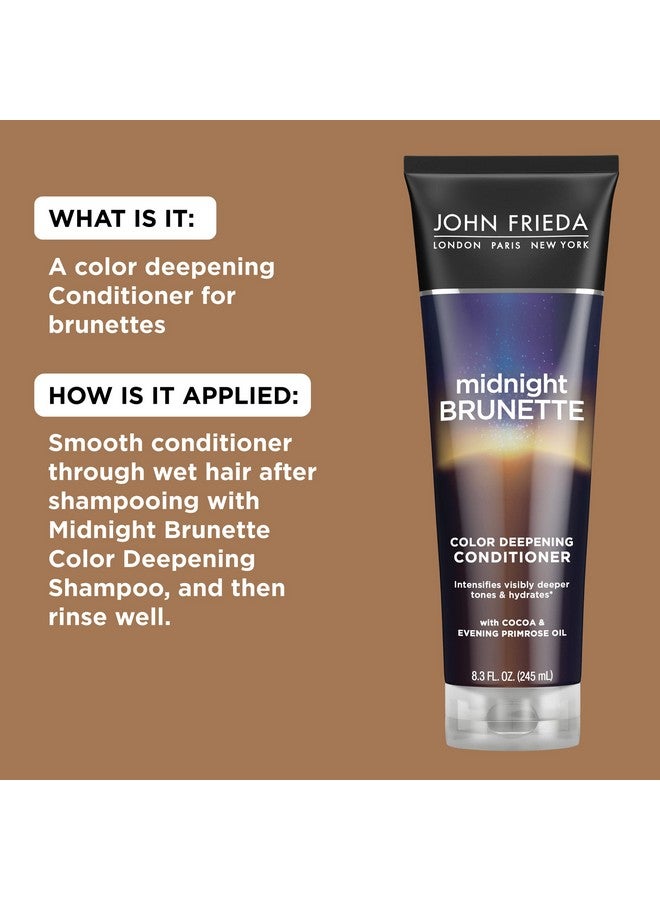 Midnight Brunette Visibly Deeper Color Deepening Conditioner 8.3 Ounce With Evening Primrose Oil Infused With Cocoa