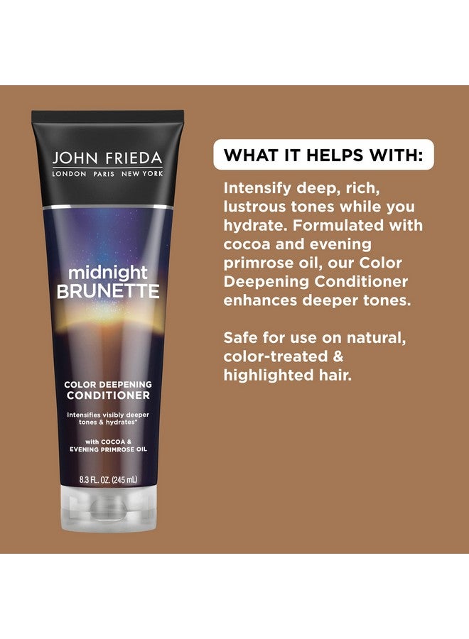 Midnight Brunette Visibly Deeper Color Deepening Conditioner 8.3 Ounce With Evening Primrose Oil Infused With Cocoa