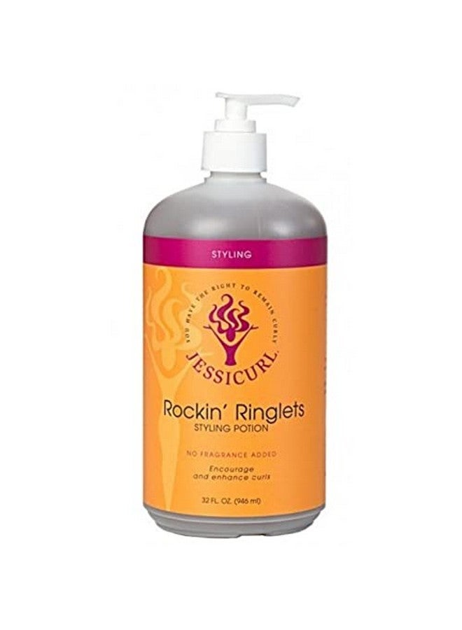 Rockin' Ringlets Styling Potion No Fragrance Added 32 Fl Oz. Curl Enhancer With Flaxseed Extract Curl Defining Styler For Curly Hair And Frizz Control