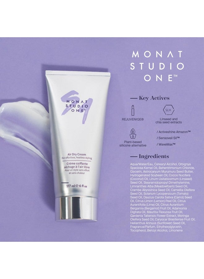 Studio One™ Air Dry Cream Soft Hair Styling Cream For Touchable Hold And Humidity Protection. Hair Frizz Control For Allhair Types And No Heat Needed Net Wt. 177 Ml / 6 Fl. Oz.