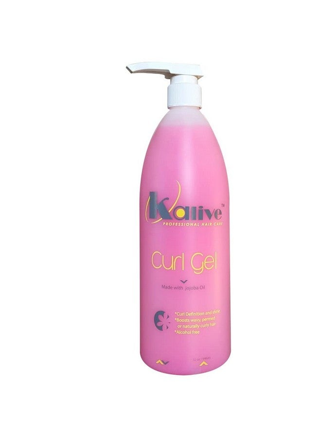 Kalive Curl Gel 32 Oz For Curly Hair. This Hair Product For Women Defines All Types Of Curls Waves And Hair Textures Natural Or Permed.