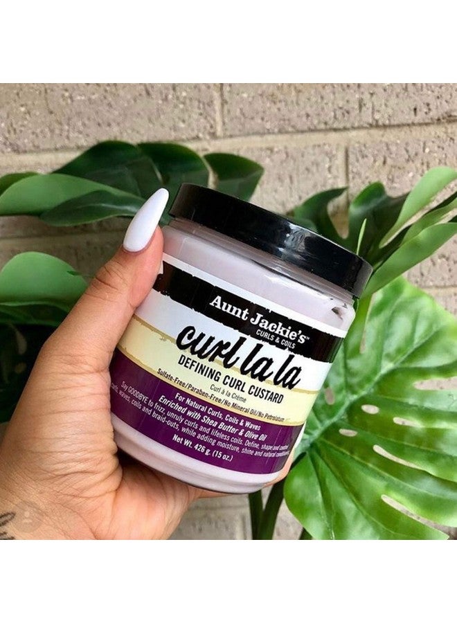 Curls And Coils Curl La La Defining Curl Custard For Natural Hair Curls Coils And Waves Enriched With Shea Butter And Olive Oil 15 Oz 3 Pack
