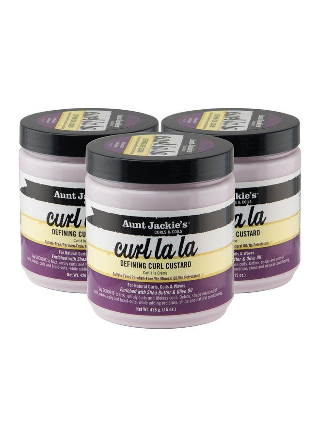 Curls And Coils Curl La La Defining Curl Custard For Natural Hair Curls Coils And Waves Enriched With Shea Butter And Olive Oil 15 Oz 3 Pack