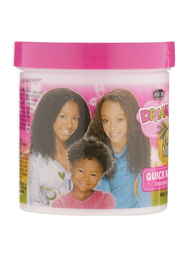 Dream Kids Olive Miracle Quick Bounce Detangling Pudding (3 Pack) Detangles & Controls Hair Frizz Adds Shine To Natural Coils & Curls 15 Oz