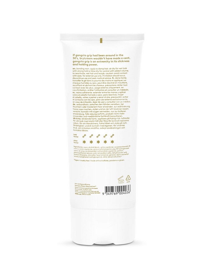 Gangsta Grip Bonding Resin Strong Hold Styling Gel Adds Shine & Ultimate Style Control 200Ml / 6.8Fl.Oz