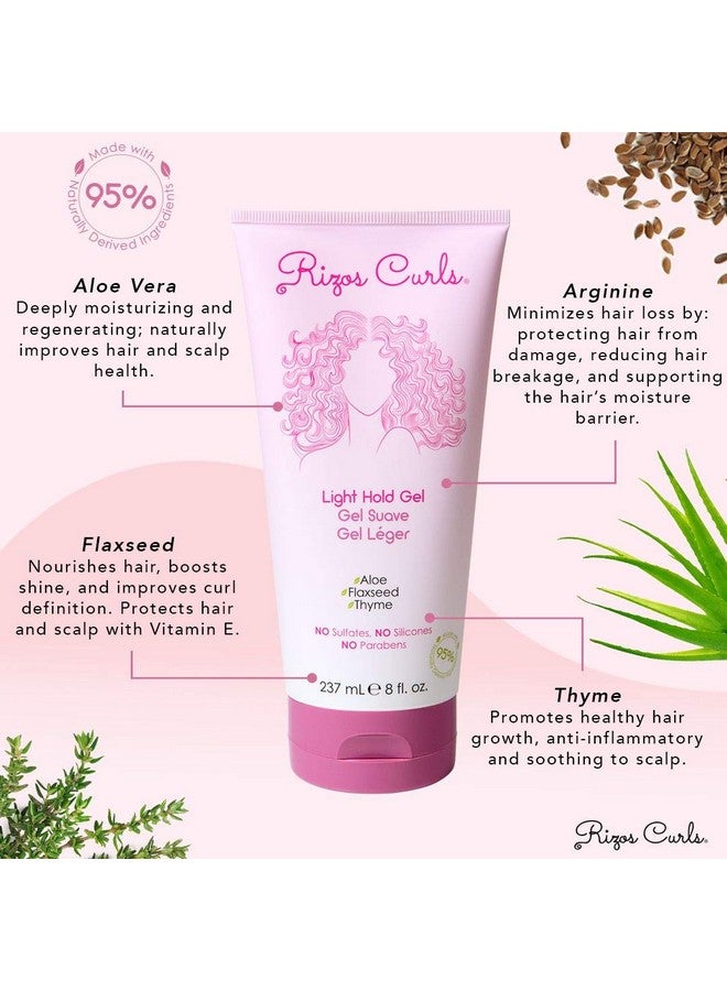 Light Hold Styling Gel For Curly & Wavy Hair Siliconefree (8Oz)