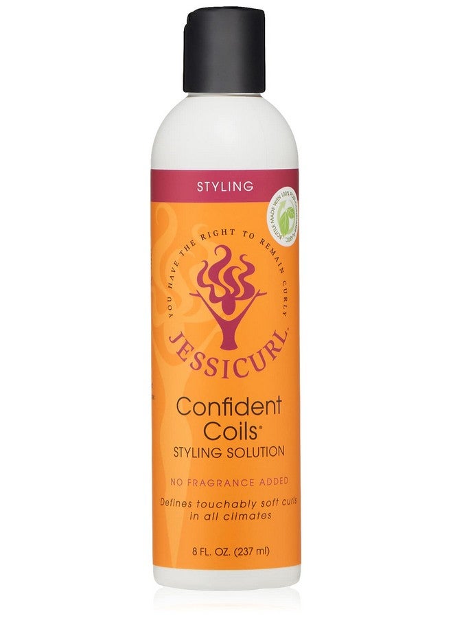 Confident Coils Styling Solution No Fragrance Added 8 Fl Oz. Curl Cream For Humidity Control And Frizz Control Curly Hair Products Styling Cream
