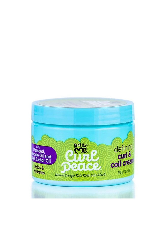 Curl Peace Defining Curl & Coil Cream Holds & Hydrates Contains Flaxseed Avocado Oil & Black Castor Oil No Animal Testing 12 Oz
