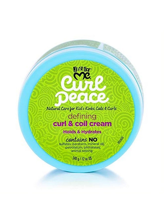 Curl Peace Defining Curl & Coil Cream Holds & Hydrates Contains Flaxseed Avocado Oil & Black Castor Oil No Animal Testing 12 Oz