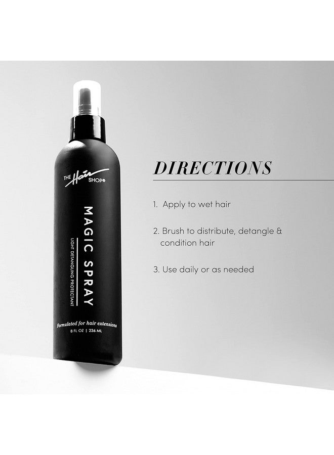 Magic Spray Lightweight Detangling Formula Designed For Hair Extensions & Wigs Parabenfree Colorsafe Vegan Infused With Aloe & Honeyquat (8 Oz)