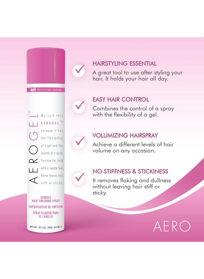 Tri Aerogel Hairspray Nontoxic Hair Finishing Spray For Styling Volumizing And Holding Curly Hair With Flexible Hold For Women And Men Pack Of 1 (10.5 Oz)