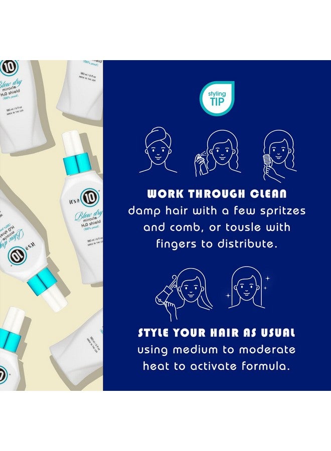 It'S A 10 Blow Dry Miracle H2O Shield Leave In Weather Protectant Treatment Frizz Free Moisture Locking 6 Fl. Oz.