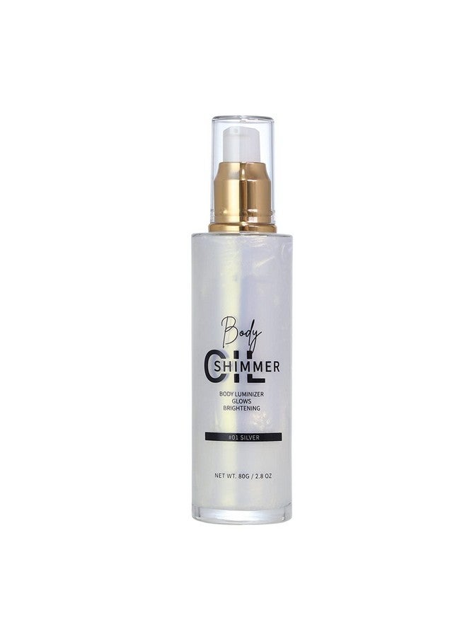 5 Color Shimmer Body Oil Body Highlighter For Face And Body Waterproof Moisturizing Face Body Luminizer For Women And Girls( 01 Pearl White)