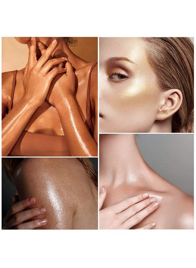 5 Color Shimmer Body Oil Body Highlighter For Face And Body Waterproof Moisturizing Face Body Luminizer For Women And Girls( 01 Pearl White)