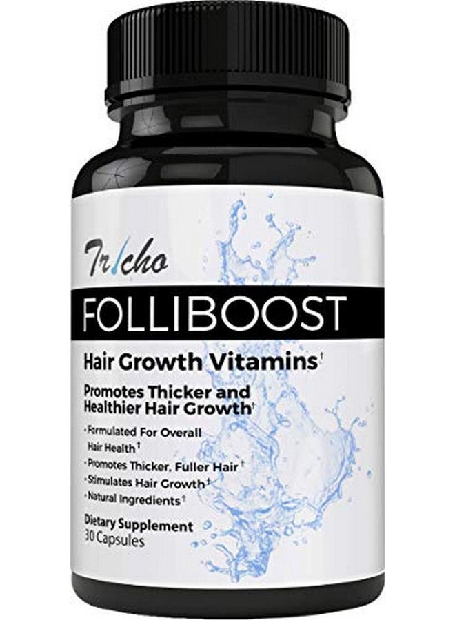 Tricho Hair Growth Vitamins With Biotin Vitamin C Zinc And Vitamin B1230 Day Supply Helps Promote Thick Full Hair Growth Naturalbased Hair Care Formula Made In The Usa