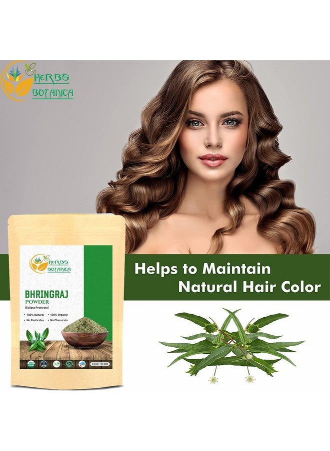 Bhringraj Powder Organic Eclipta Alba False Daisy Karisalankanni Bhringrajasava Powder Nourish Your Hair Naturally For Radiant Locks 5.3 Oz / 150 Gms