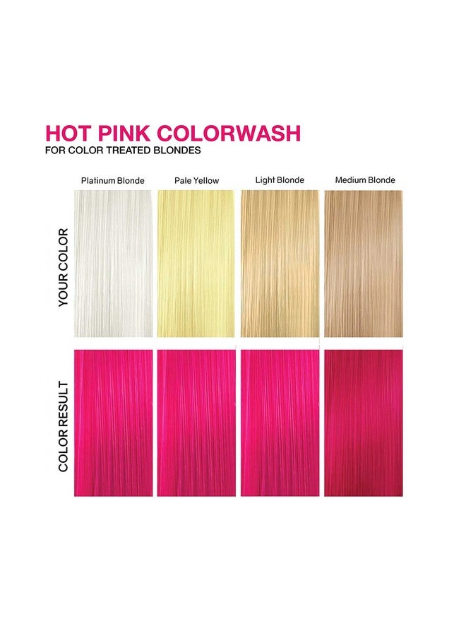 Viral Hot Pink Magenta Duo Color Depositing Colorwash Shampoo & Conditioner With Bondfix Bond Rebuilder Semi Permanent Hair Colour Glaze Maintains And Refreshes Hot Pink Color