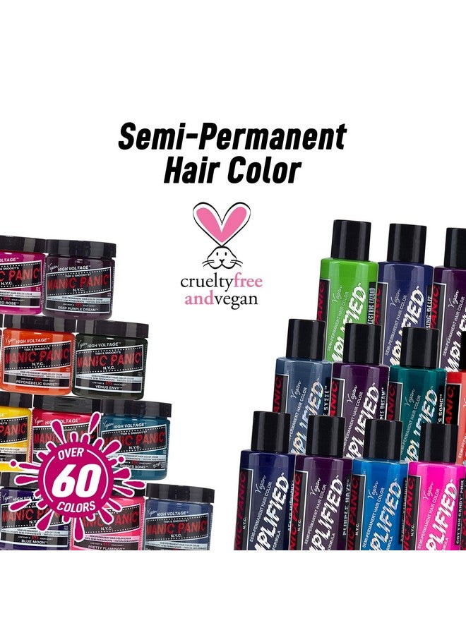 Siren’S Song Hair Color Amplified (2Pk) Semi Permanent Hair Dye Neon Blue Green Color Glows In Blacklight Vegan Ppd & Ammonia Free For Coloring Hair On Women & Men