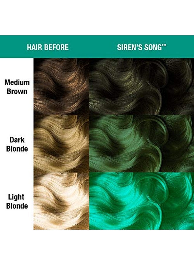 Siren’S Song Hair Color Amplified (2Pk) Semi Permanent Hair Dye Neon Blue Green Color Glows In Blacklight Vegan Ppd & Ammonia Free For Coloring Hair On Women & Men