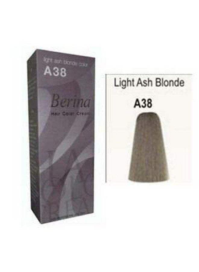 Permanent Hair Dye Color Cream A38 Light Ash Blonde Color Made In Thailand.(By Ppr)