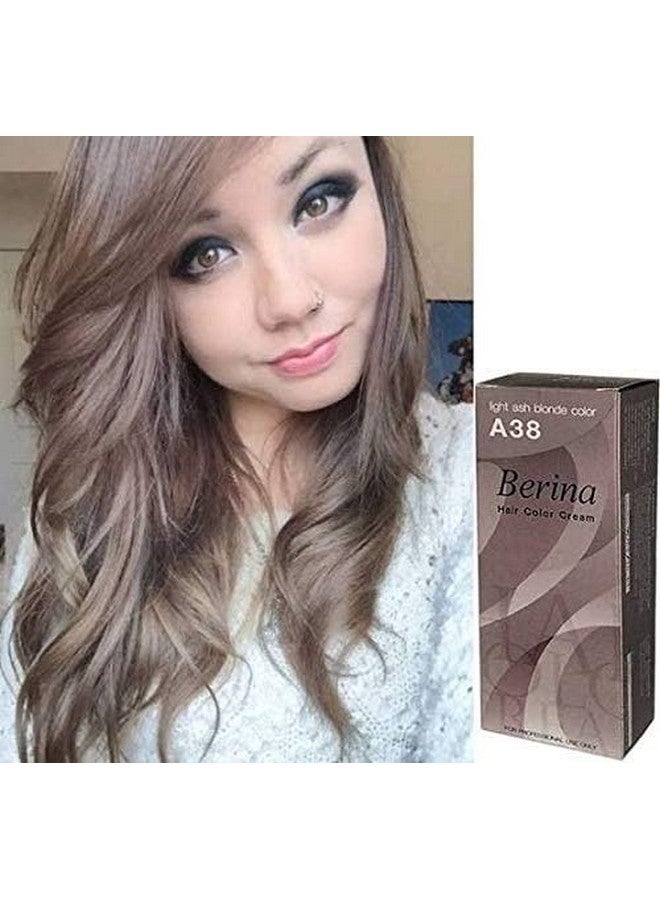 Permanent Hair Dye Color Cream A38 Light Ash Blonde Color Made In Thailand.(By Ppr)