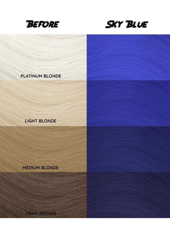 Hair Dye Vegan And Crueltyfree Semi Permanent Hair Color Temporary Dye For Prelightened Or Blonde Hair No Peroxide Or Developer Required (Sky Blue)
