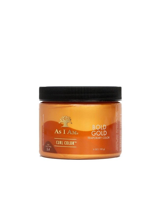 Curl Color Bold Gold 6 Ounce Color & Curling Gel Temporary Color Medium Hold Vegan & Cruelty Free