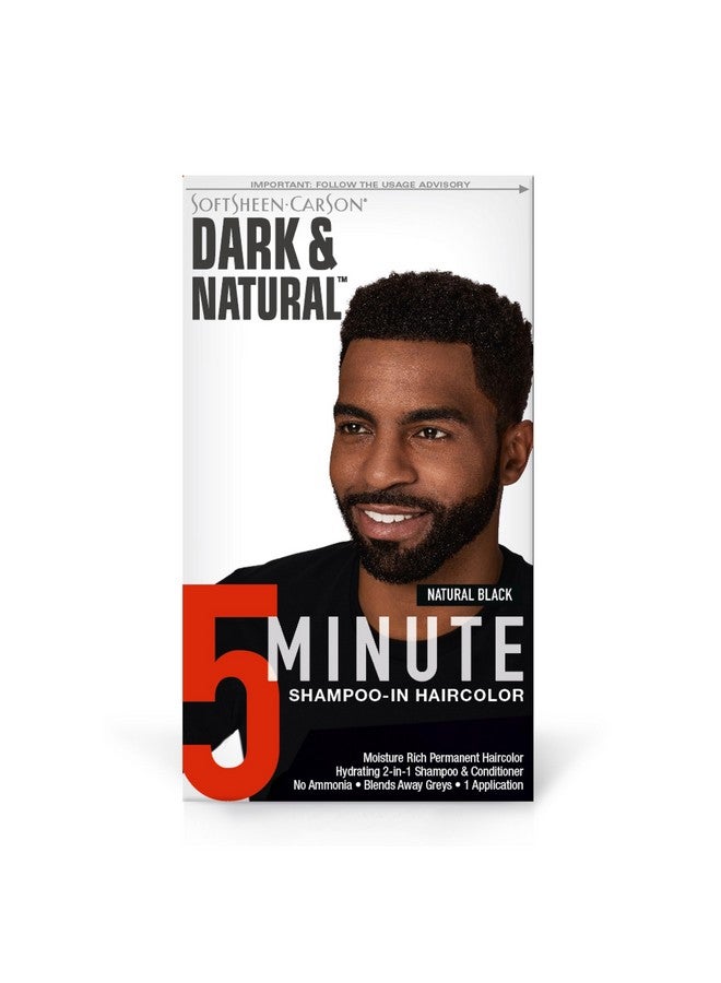 Dark & Natural Hair Color For Men 5 Minutes Natural Looking Gray Coverage For Up To 6 Weeks Shampooin Permanent Hair Dye Jet Black Ammonia Free Natural Black