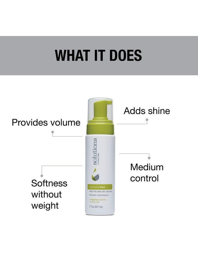 Solutions Volumizing Foam 7Oz ; Adds Volume Softness & Medium Control ; Enhances Natural Shine ; For Fine To Medium Hair