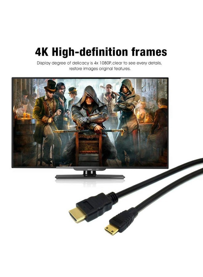10Ft Hdmi To Mini Hdmi Cable Camera Hdmi Data Cable For Nikon D3400 D3500 D7500 D850D810 D7000 D500 Canon Eos R Eos Rp Eos 5D Mark Iv Eos 6D Mark Ii 7 Pico Projector
