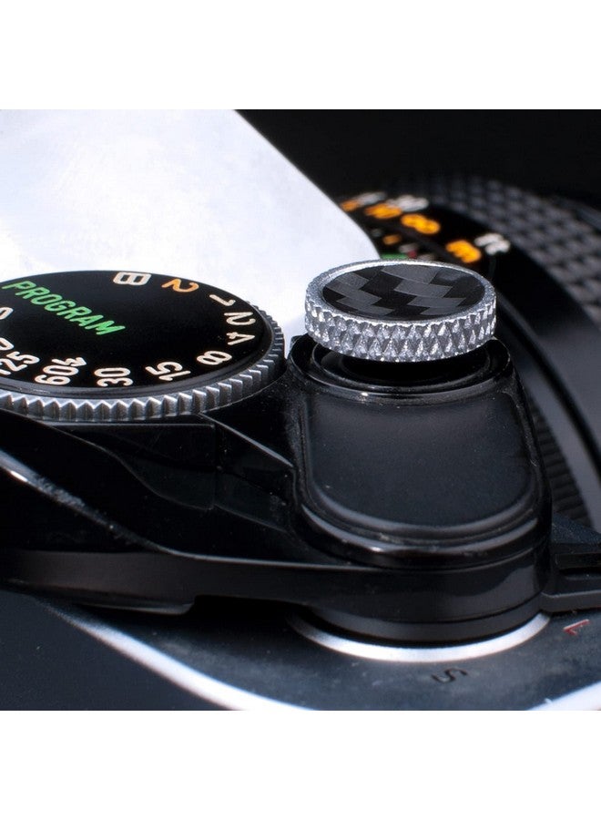(2 Pack) Pibiettn Camera Shutter Button Copper Soft Shutter Release Button Compatible With Fujifilm Fuji Sony Leica Camera Release Button(Imitation Carbon Fiber Silver)