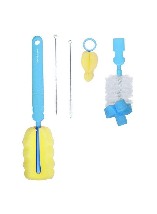 5 In 1 Ultima Baby Feeding Bottle Nipple Straw Brush Cleaner Bb7225 (Blue)