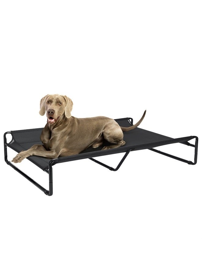 Original Cooling Elevated Dog Bed, Outdoor Raised Dog Cots Bed for Large Dogs, Portable Standing Pet Bed with Washable Breathable Mesh, No-Slip Feet for Indoor Outdoor, XX-Large, Black, CWC2201
