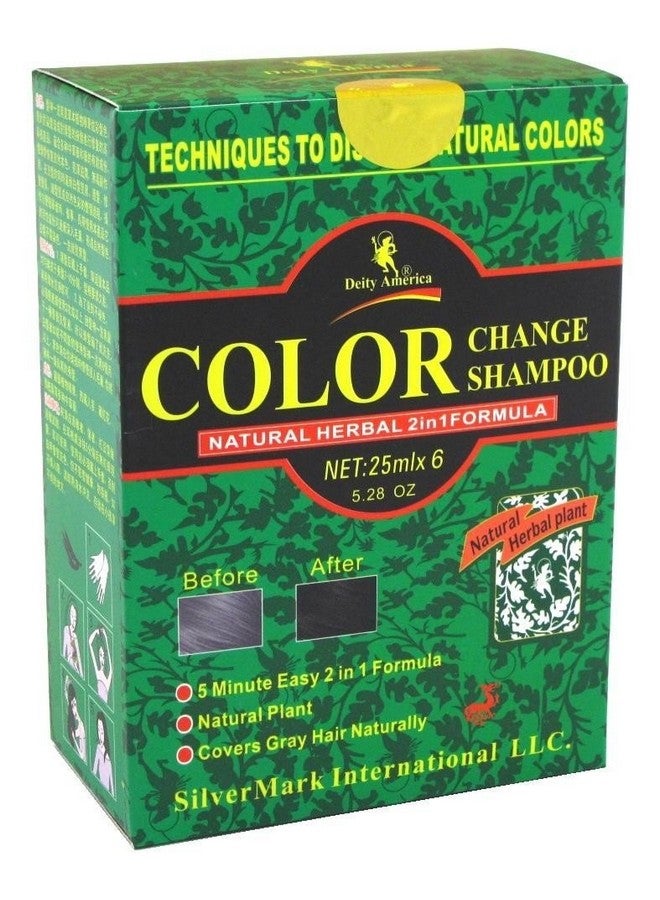 Shampoo Color Change Kit Natural Herbal 2N1 Black (Pack Of 2)