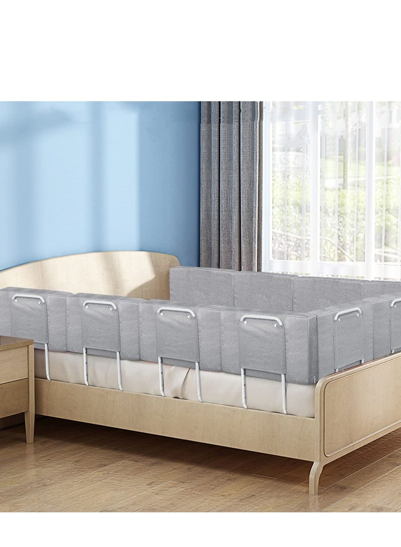 1-Piece Bed Fence Kids Safety Bedside Guard Baby Anti-Fall Bed Rail Child Bed Soft Barrier Height Adjustable Side Protection 50cm