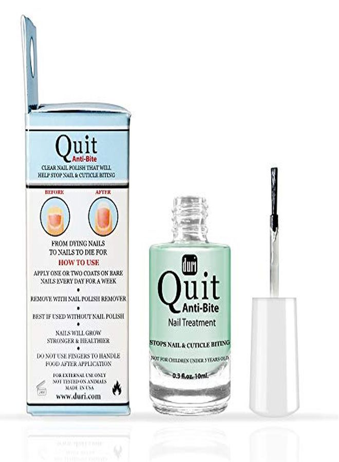Nail Polish, Quit Anti Bite, Nail Care Polish, Stops Nail And Cuticle Biting, For Ages 3+ (0.3 Fl.Oz. 10 Ml.)