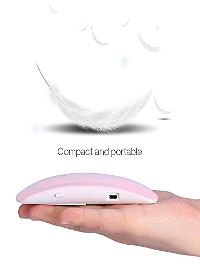 2 Colors Nail Dryer Portable Nail Dryer Mini Compact Gel Nail Dryer Light Curing Led  Gel Nail Polishes Professionally Manicure Pedicure Gel Nail Starter Kit(Pink)