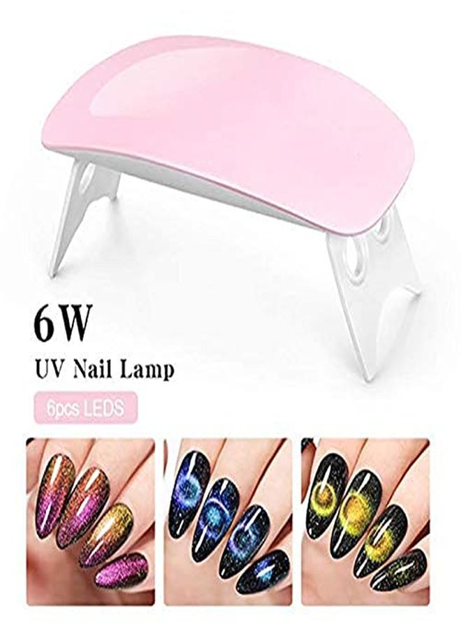 2 Colors Nail Dryer Portable Nail Dryer Mini Compact Gel Nail Dryer Light Curing Led  Gel Nail Polishes Professionally Manicure Pedicure Gel Nail Starter Kit(Pink)