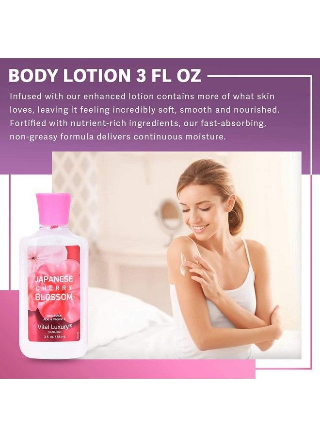 Bath & Body Care Travel Set Home Spa Set With Body Lotion Shower Gel And Fragrance Mist (Japanese Cherry Blossom)